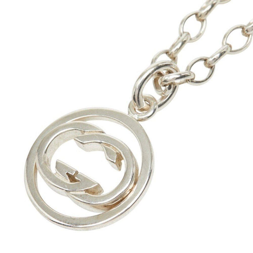 Gucci GG logo DOPPIA G chain necklace pendant 147749 silver SV925 men's GUCCI
